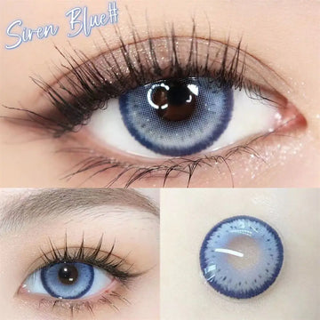 Qfdian Blue Color Contact Lenses Softlens for Eyes Lenses Cosmetic Eyecontacts with Myopia